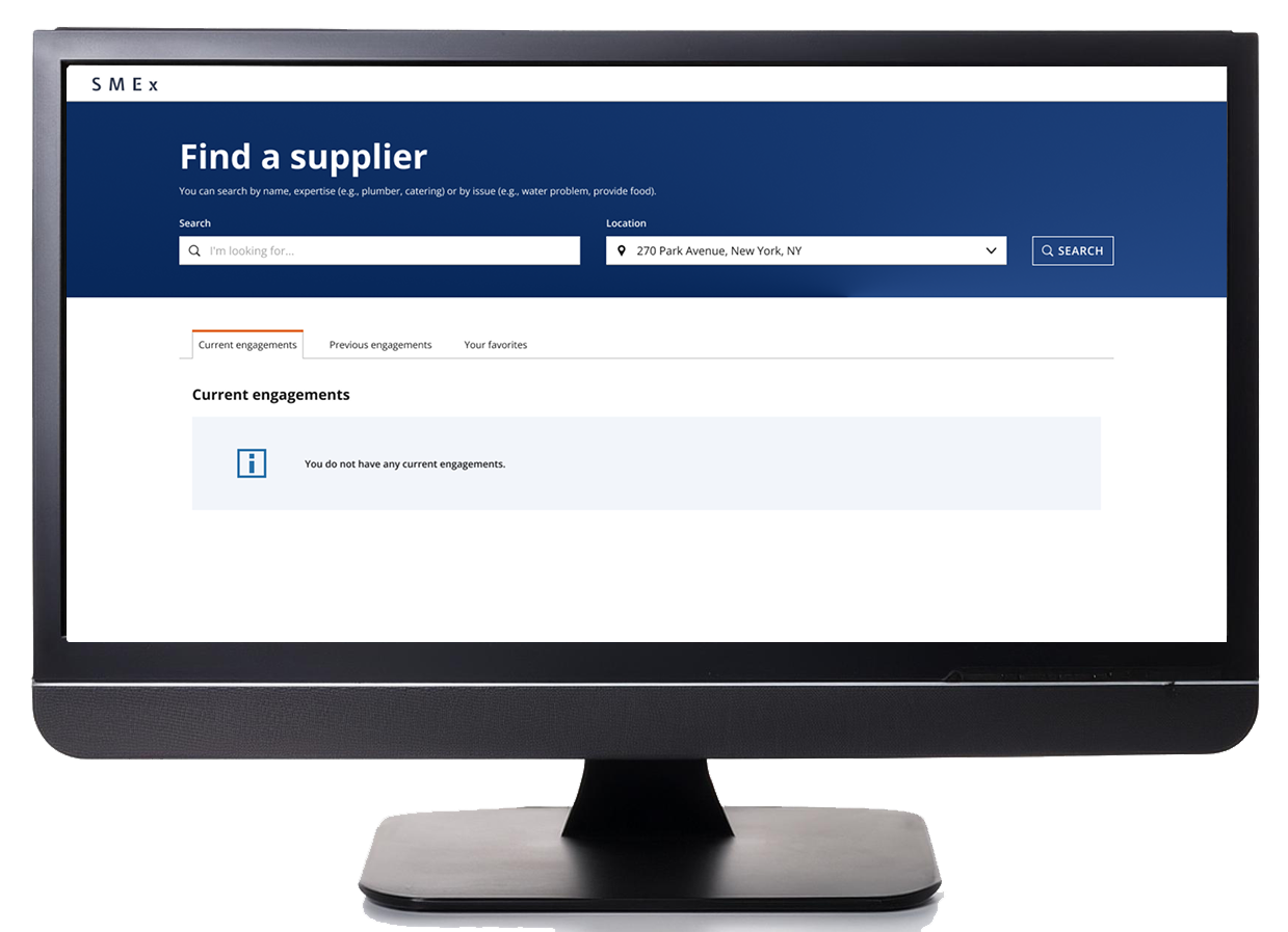 SMEx Home page mockup